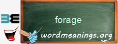 WordMeaning blackboard for forage